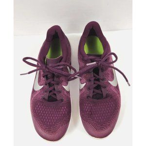 Nike Free RN Girls Youth Size 5.5Y Purple White Running Shoes Athletic Sneakers